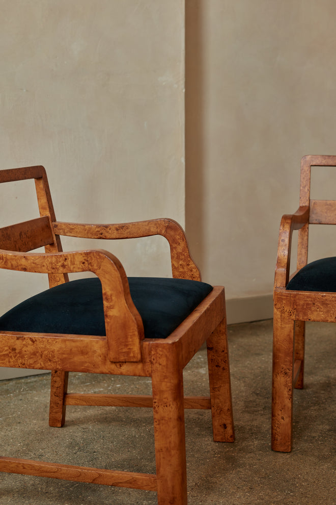 A Pair Of Art Deco Maple Chairs