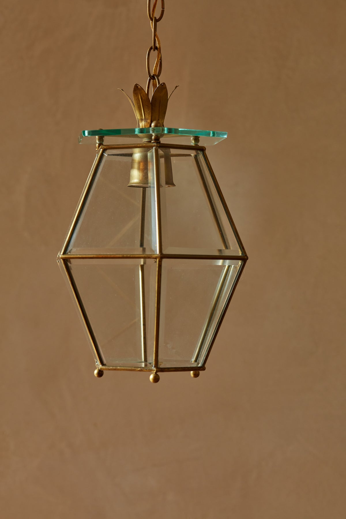 Faceted Glass Italian Pendant