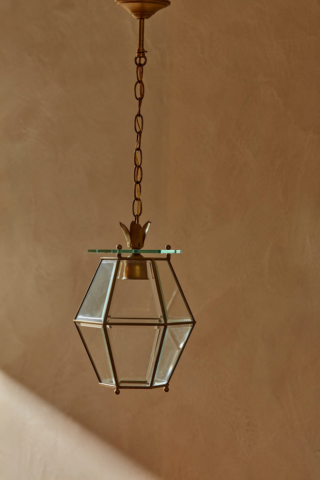 Faceted Glass Italian Pendant