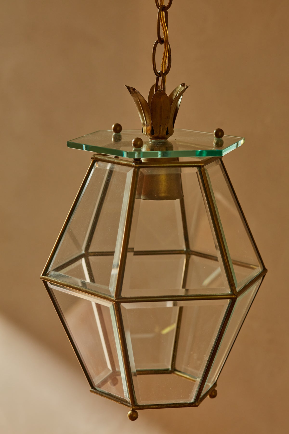 Faceted Glass Italian Pendant