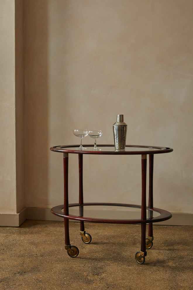 Timber and Brass Drinks Trolley by Paolo Buffa