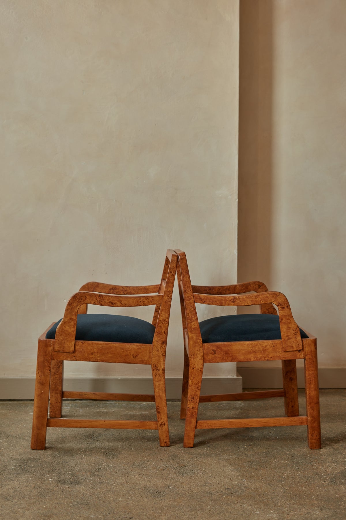 Pair Of Art Deco Maple Chairs