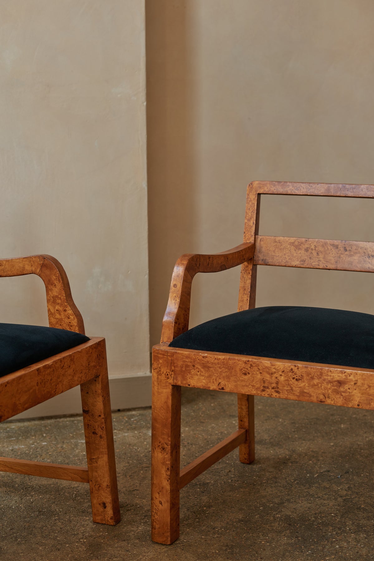 Pair Of Art Deco Maple Chairs