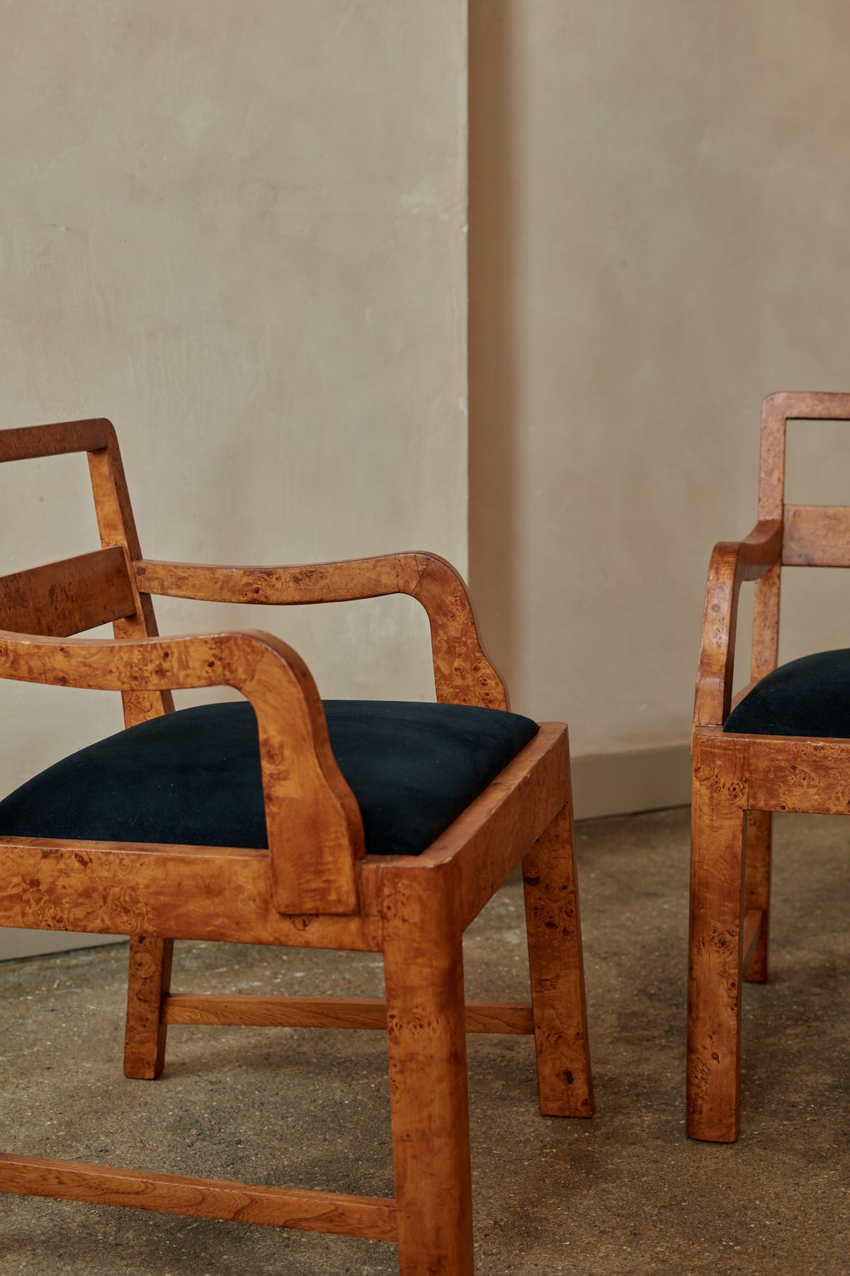 Pair Of Art Deco Maple Chairs