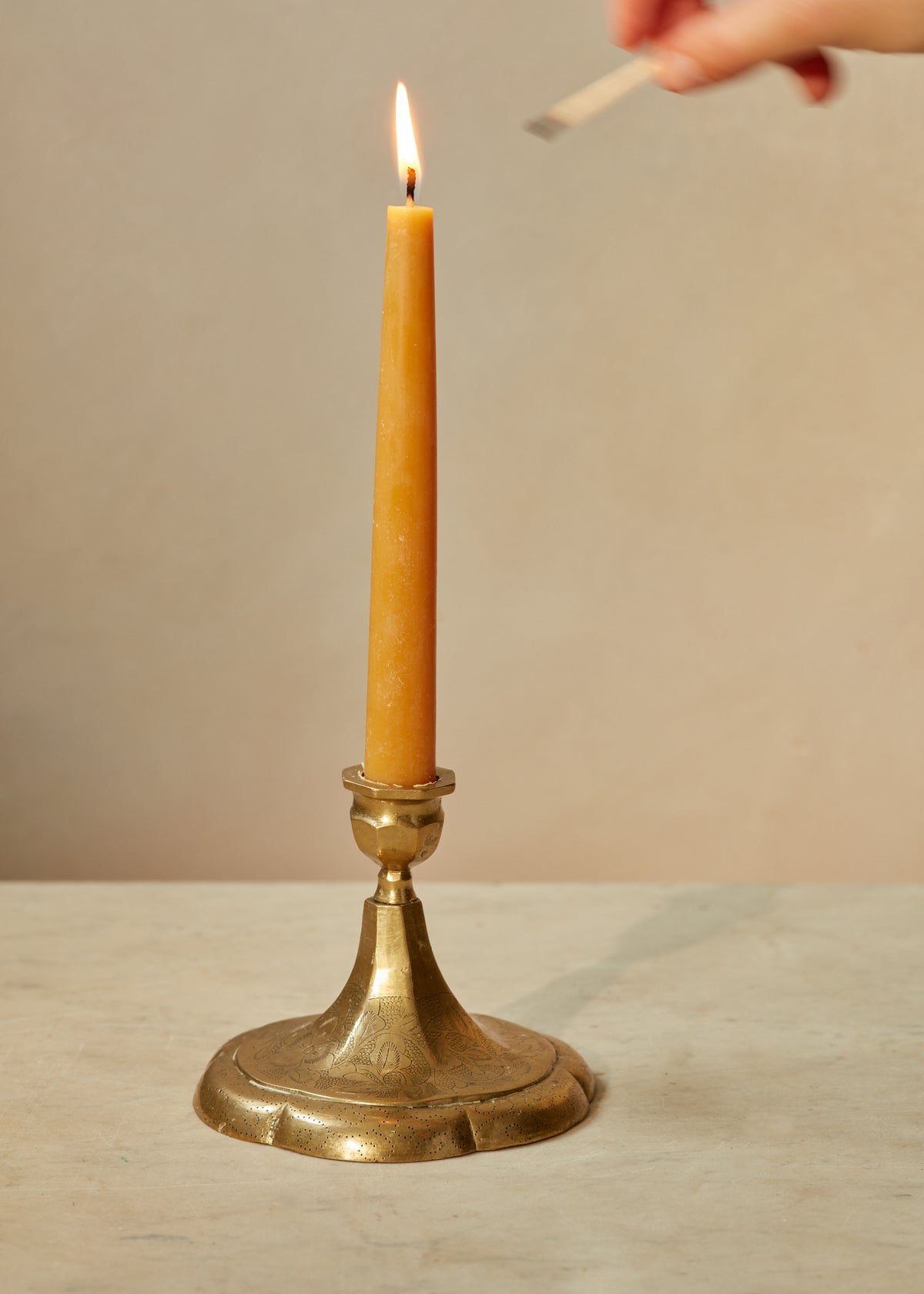 Indian Brass Candlestick