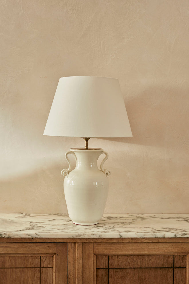 A Pair of Porcelain Amphora Lamps