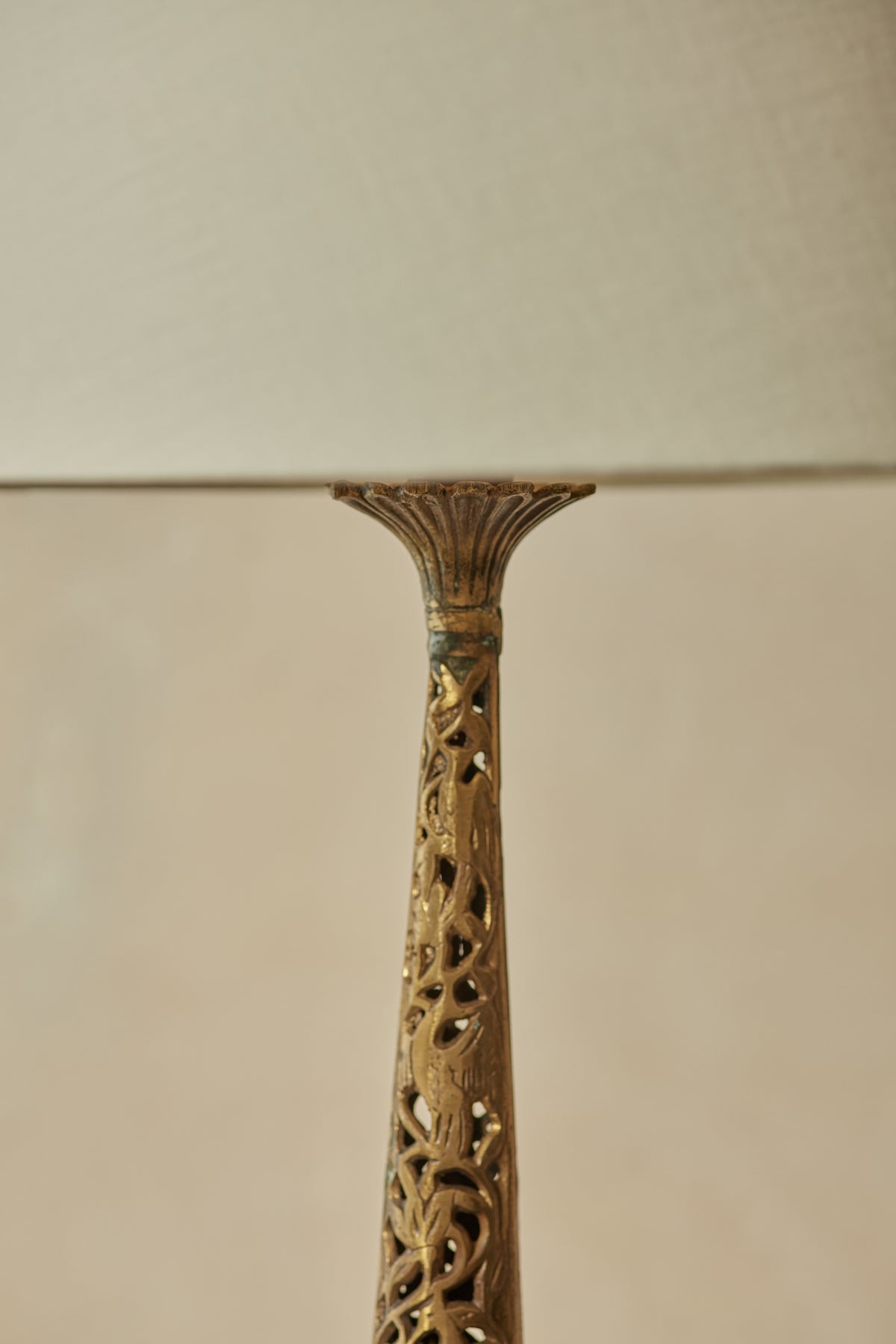 A Pair of Ornate Brass Gourd Lamp Bases