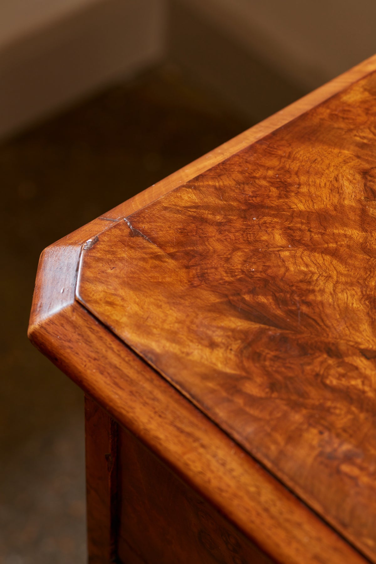 A Pair of Mid Century Burr Bedside Tables