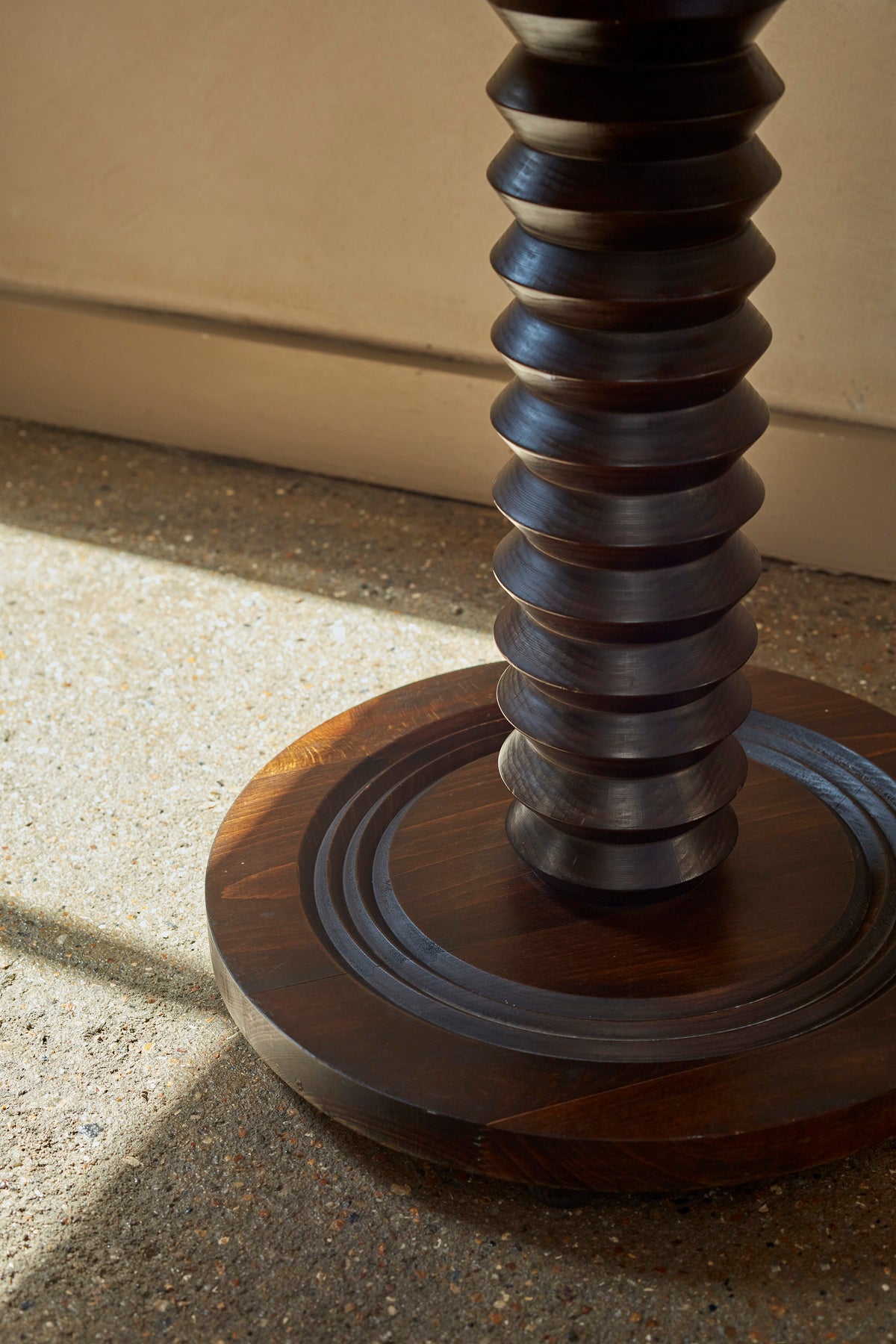 Charles Dudouyt Inspired Oak Gueridon Side Table