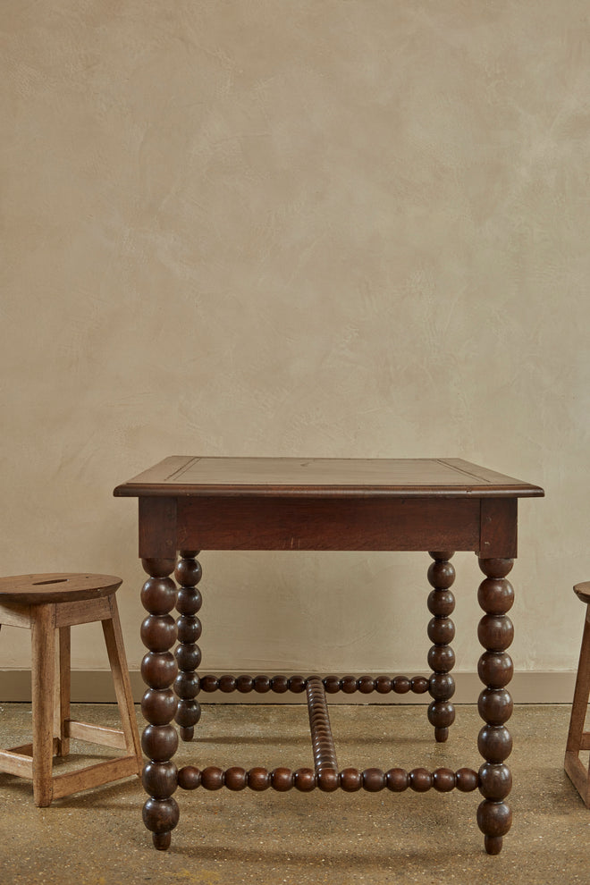 An Oak Louis XIII Bobbin Legged Desk