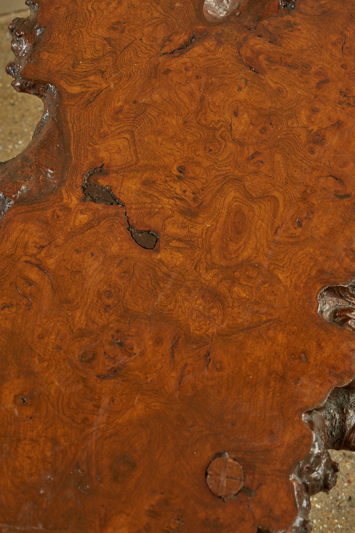 Brutalist Burl Coffee Table