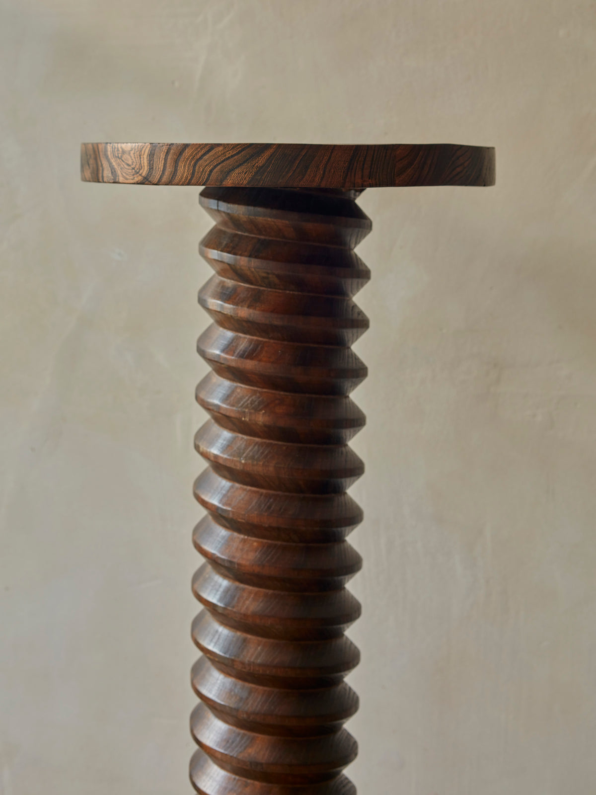 Decorative Turned Oak Plinth