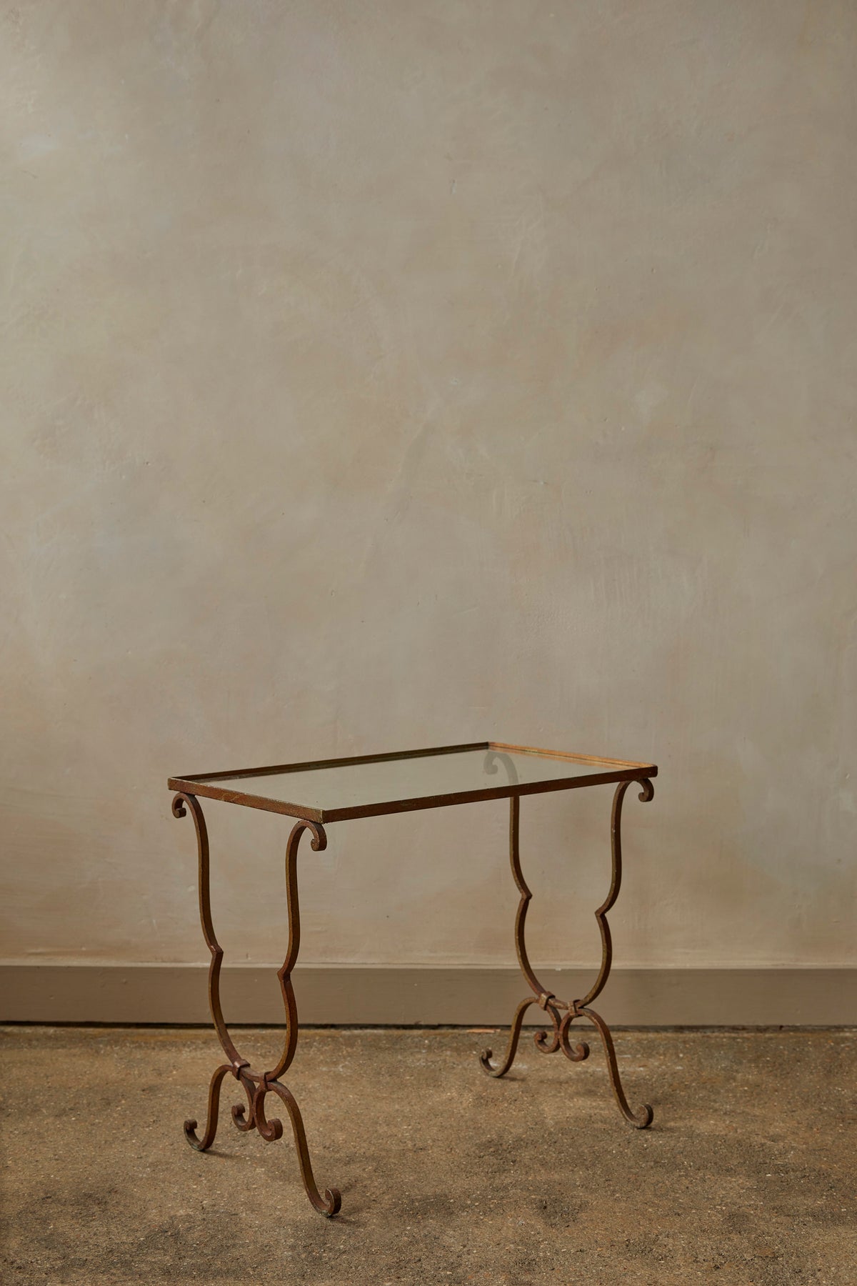 Set of Three French Nesting Tables with Mirrored Tops