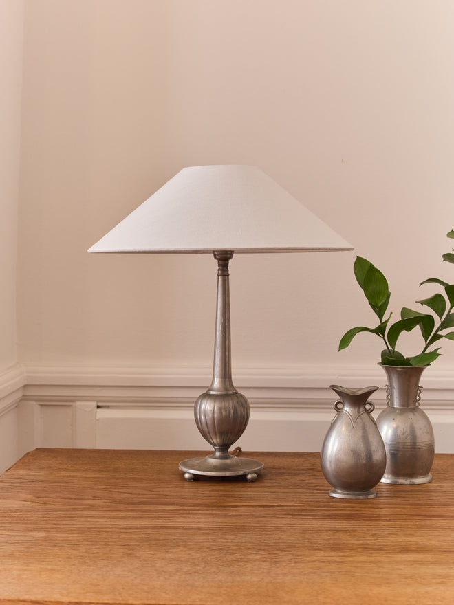 Swedish Pewter Table Lamp