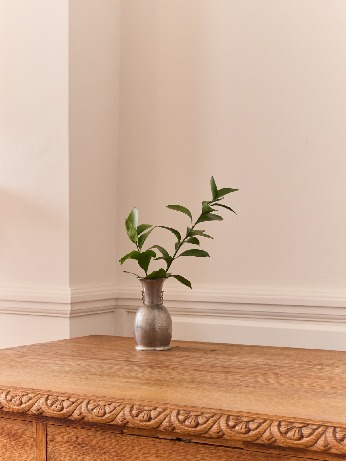 An Art Deco Pewter Vase