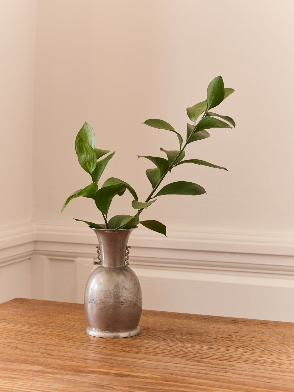 An Art Deco Pewter Vase