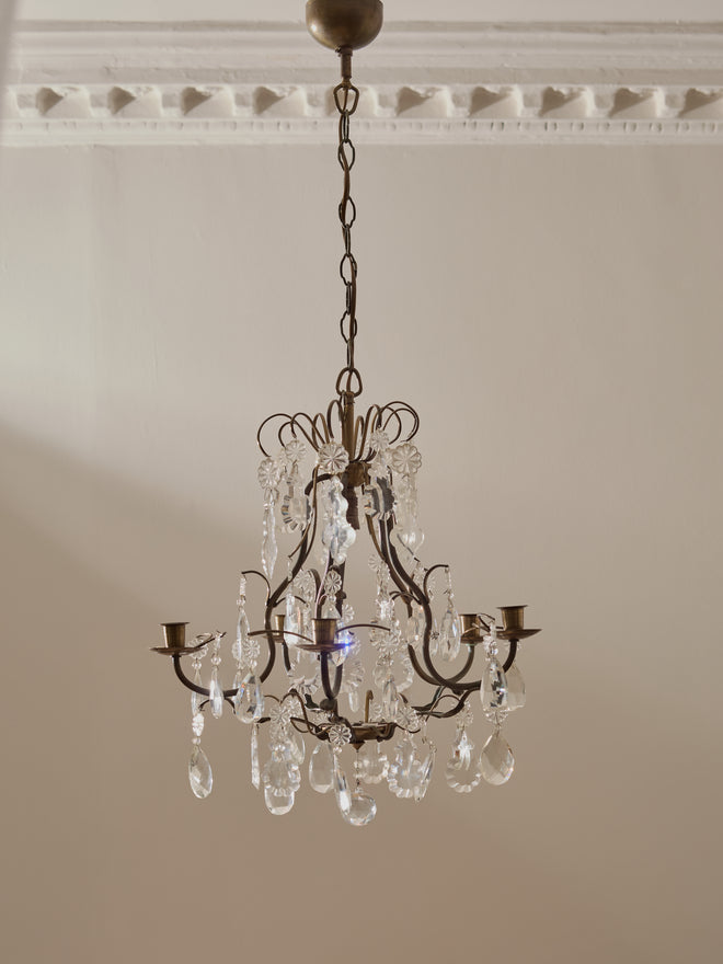 A Cut Glass Chandelier