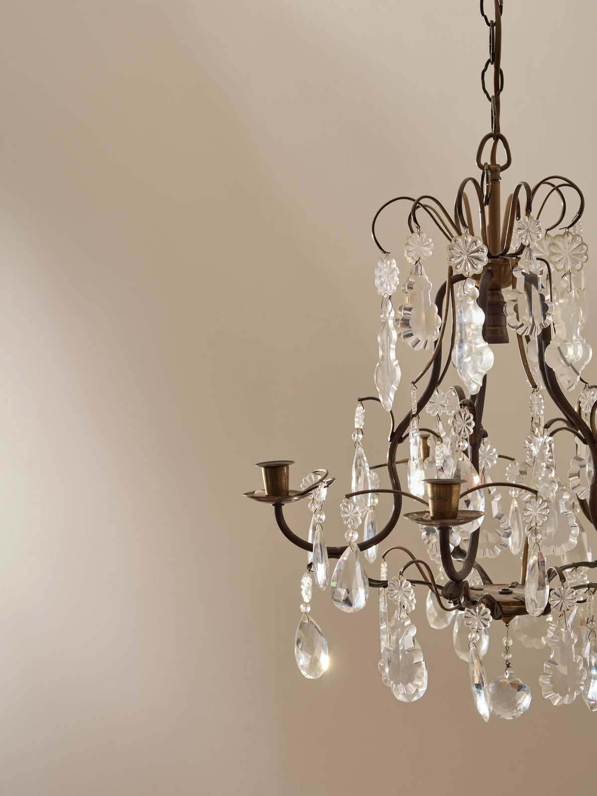 A Cut Glass Chandelier