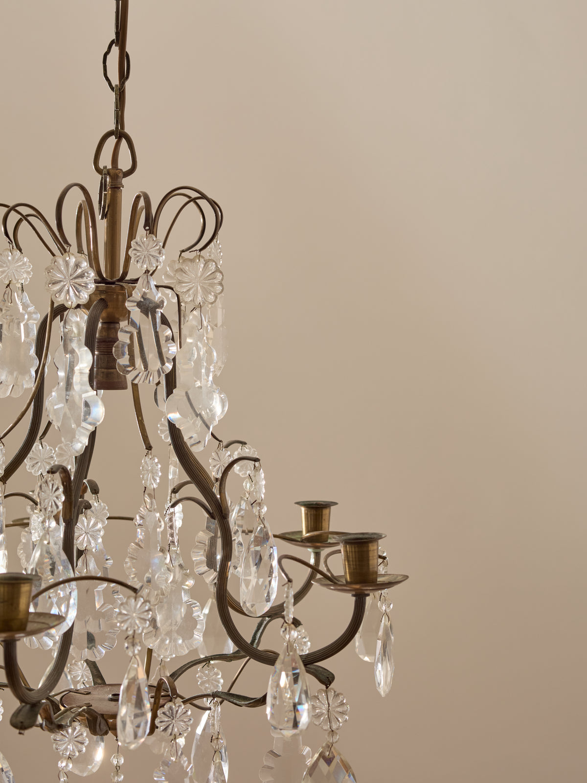 A Cut Glass Chandelier