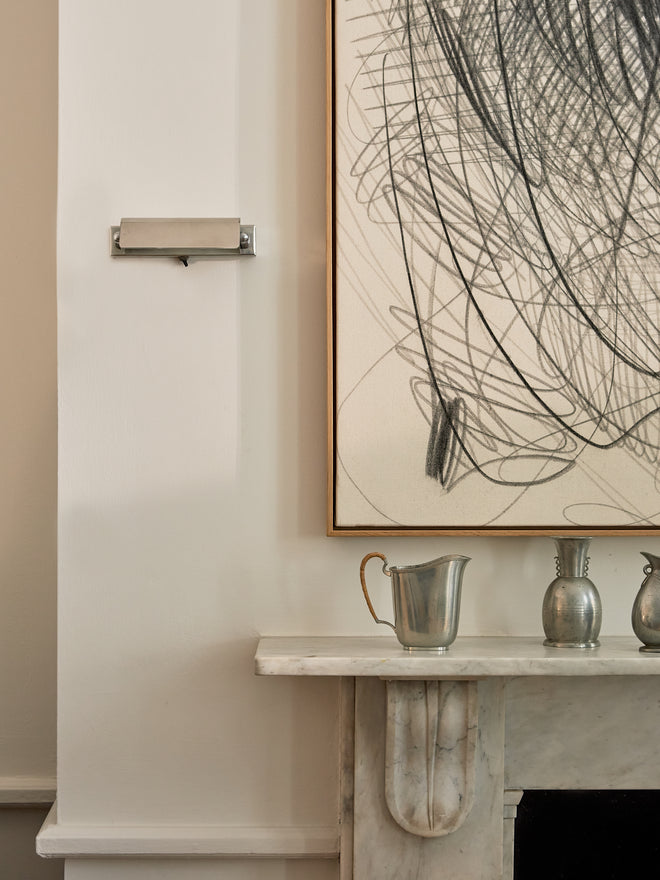 Pair of Modernist Adjustable Nickel Plated Wall Lights