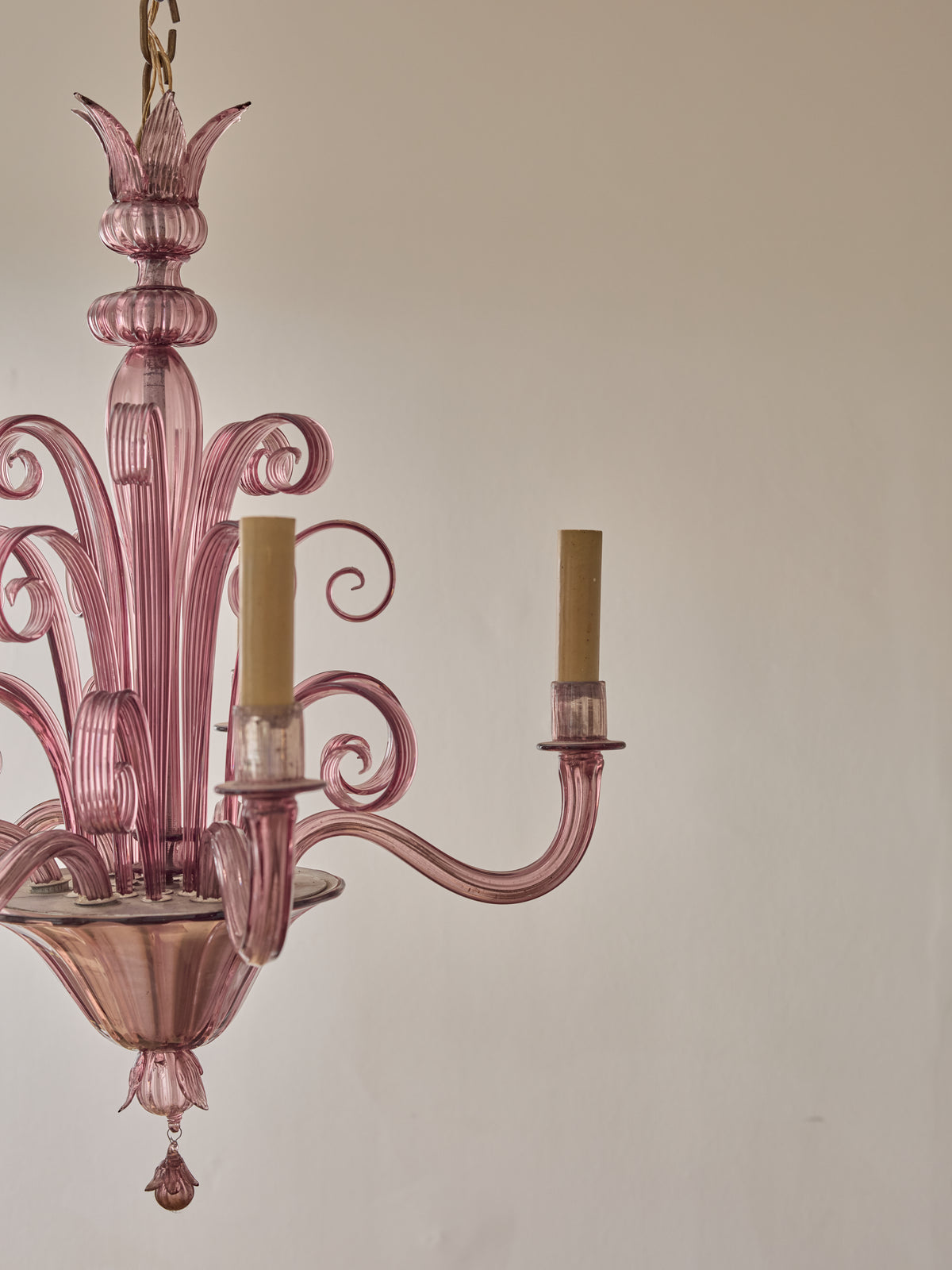 Venetian Amethyst Glass Chandelier