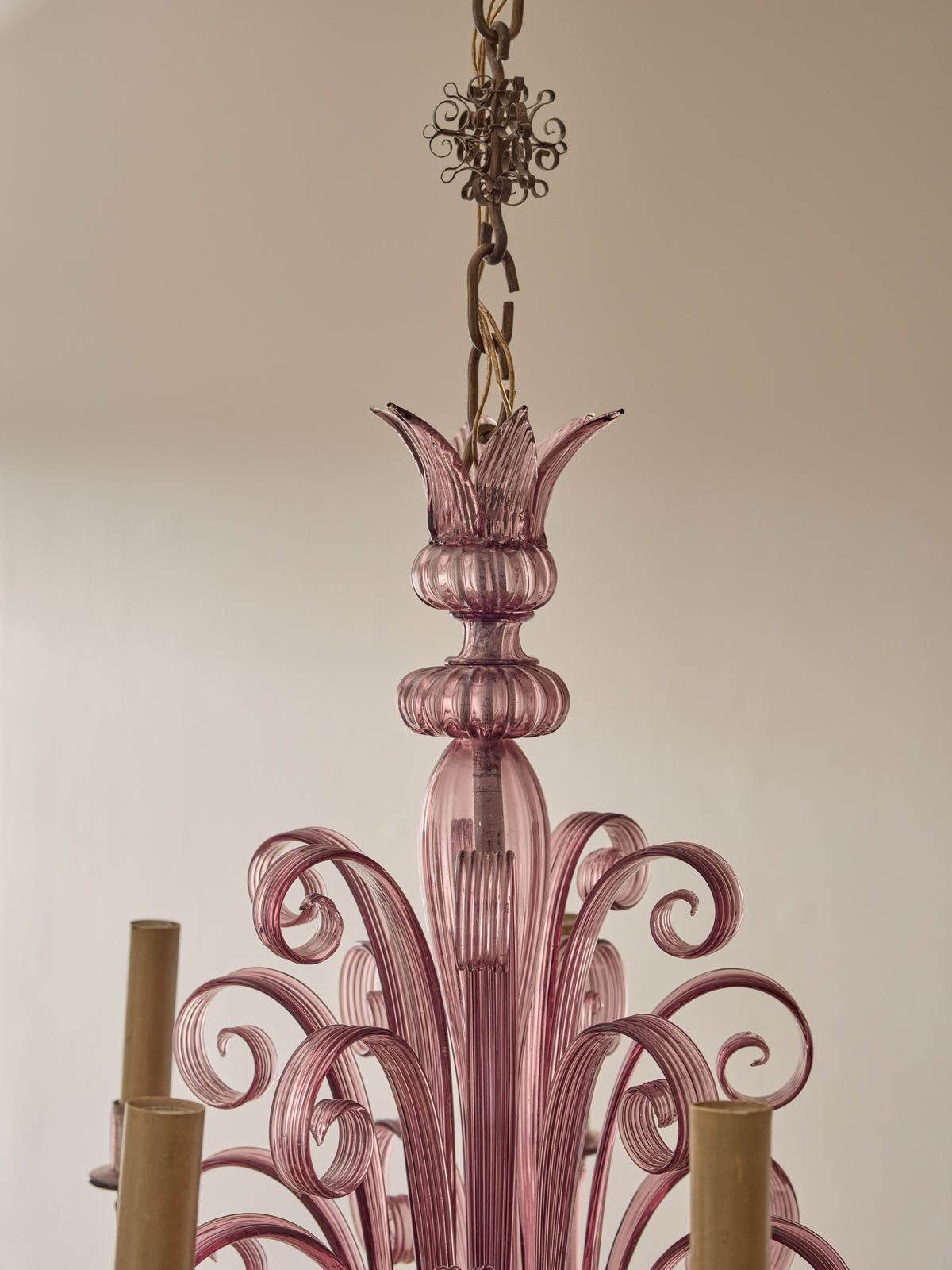 Venetian Amethyst Glass Chandelier