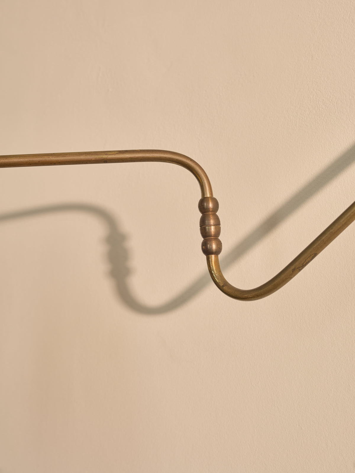 Mid-Century Danish Brass Swing-Arm Wall Lamp