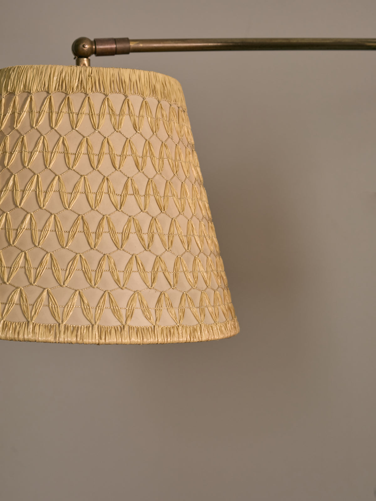 Mid-Century Danish Brass Swing-Arm Wall Lamp