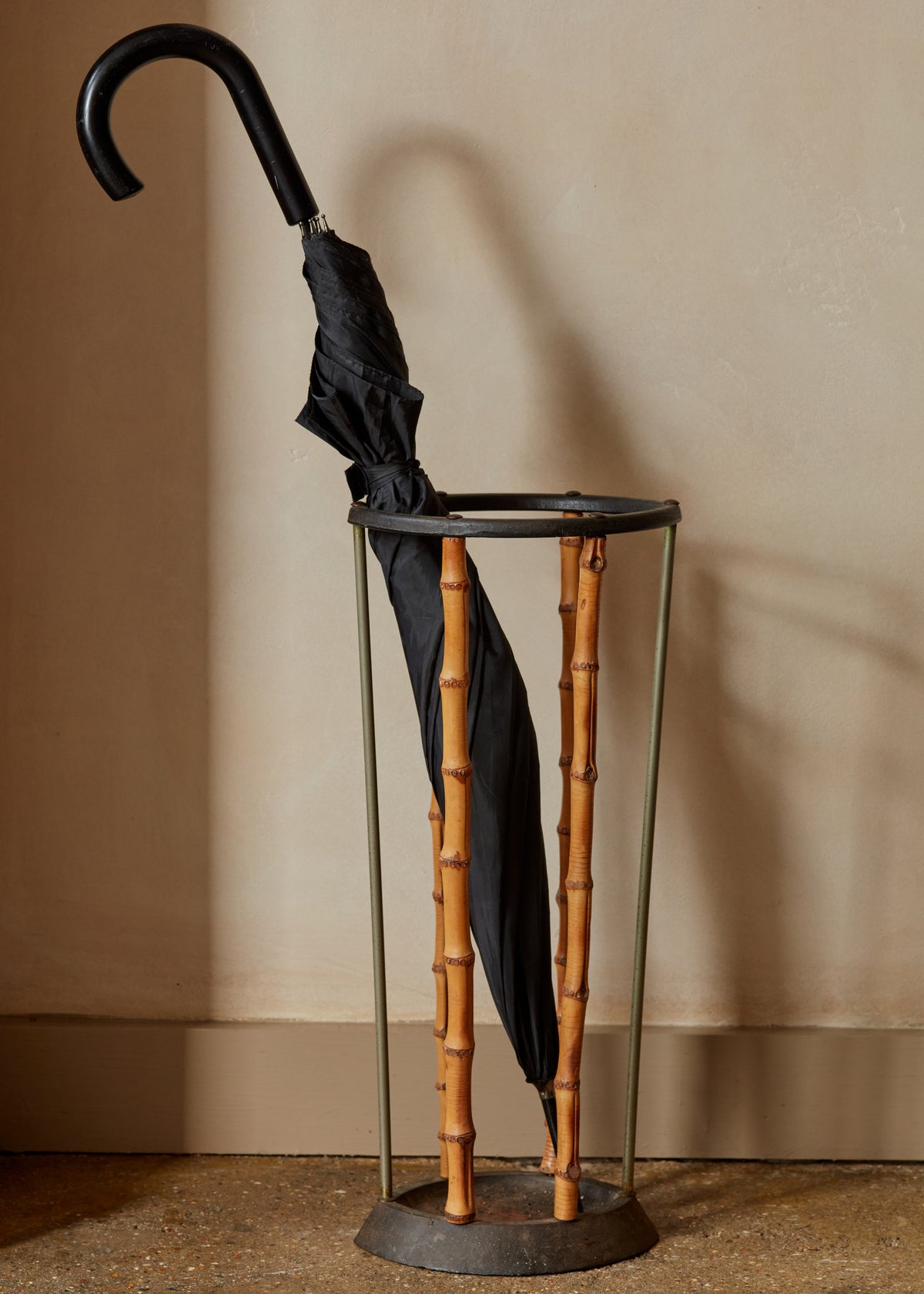 French Bamboo Umbrella Stand
