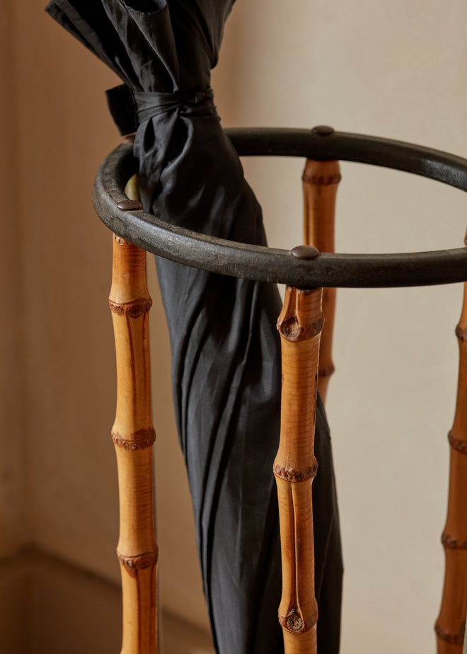 French Bamboo Umbrella Stand