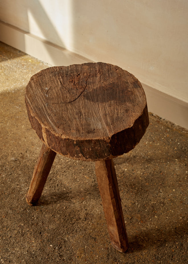 Rustic Three Legged Stool