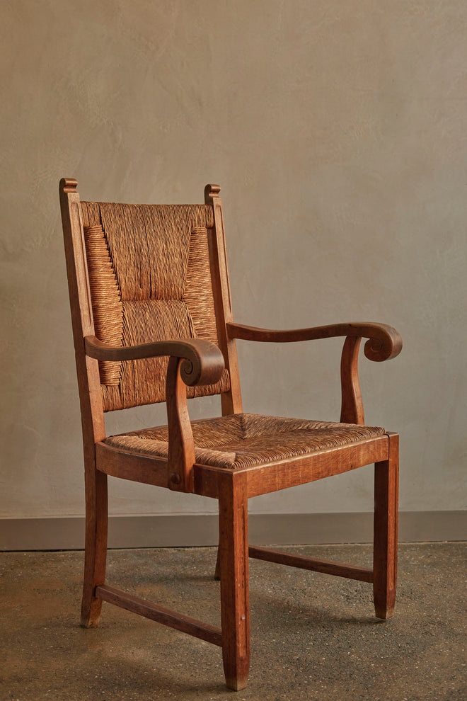 A Set of Four 1940's French Rattan Chairs