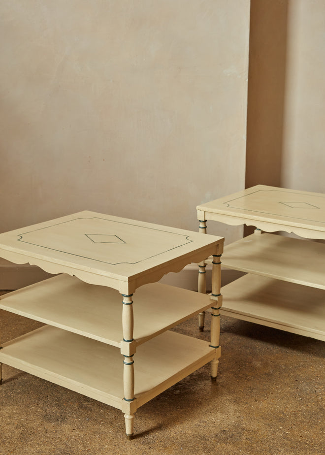 Gustavian Style Painted End Tables