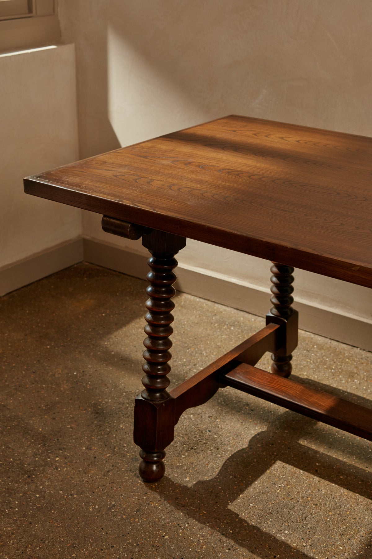 1950's French Oak Dining Table