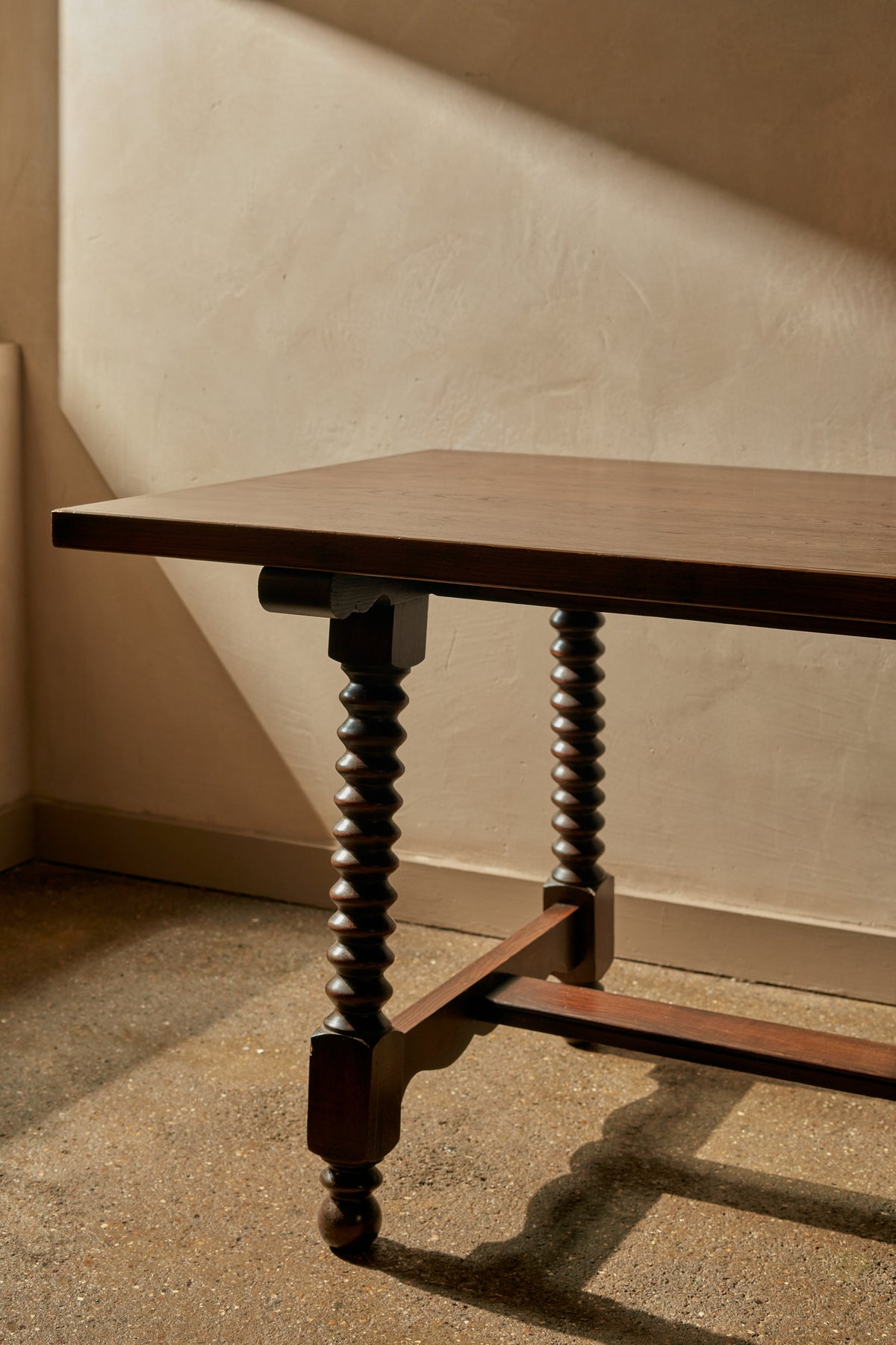 1950's French Oak Dining Table