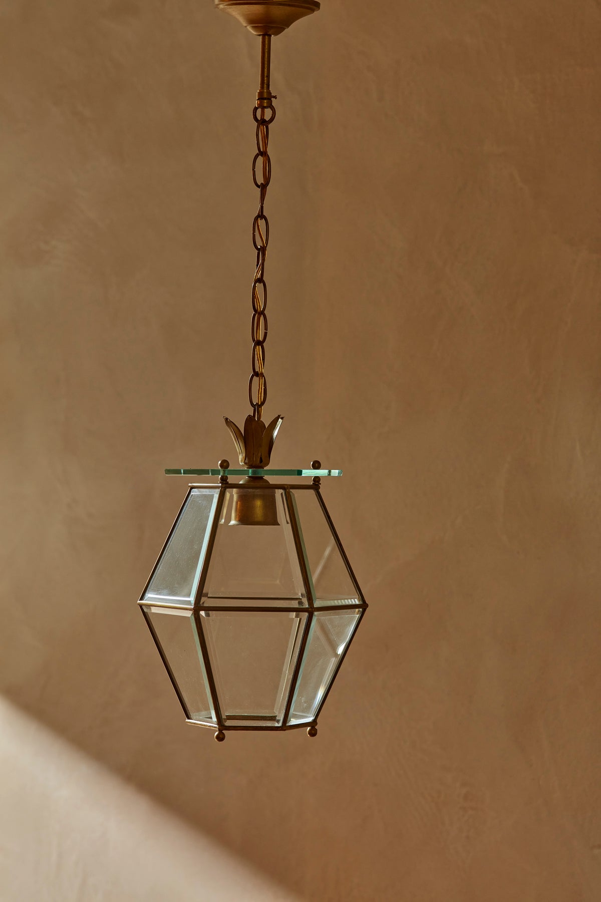 Faceted Glass Italian Pendant