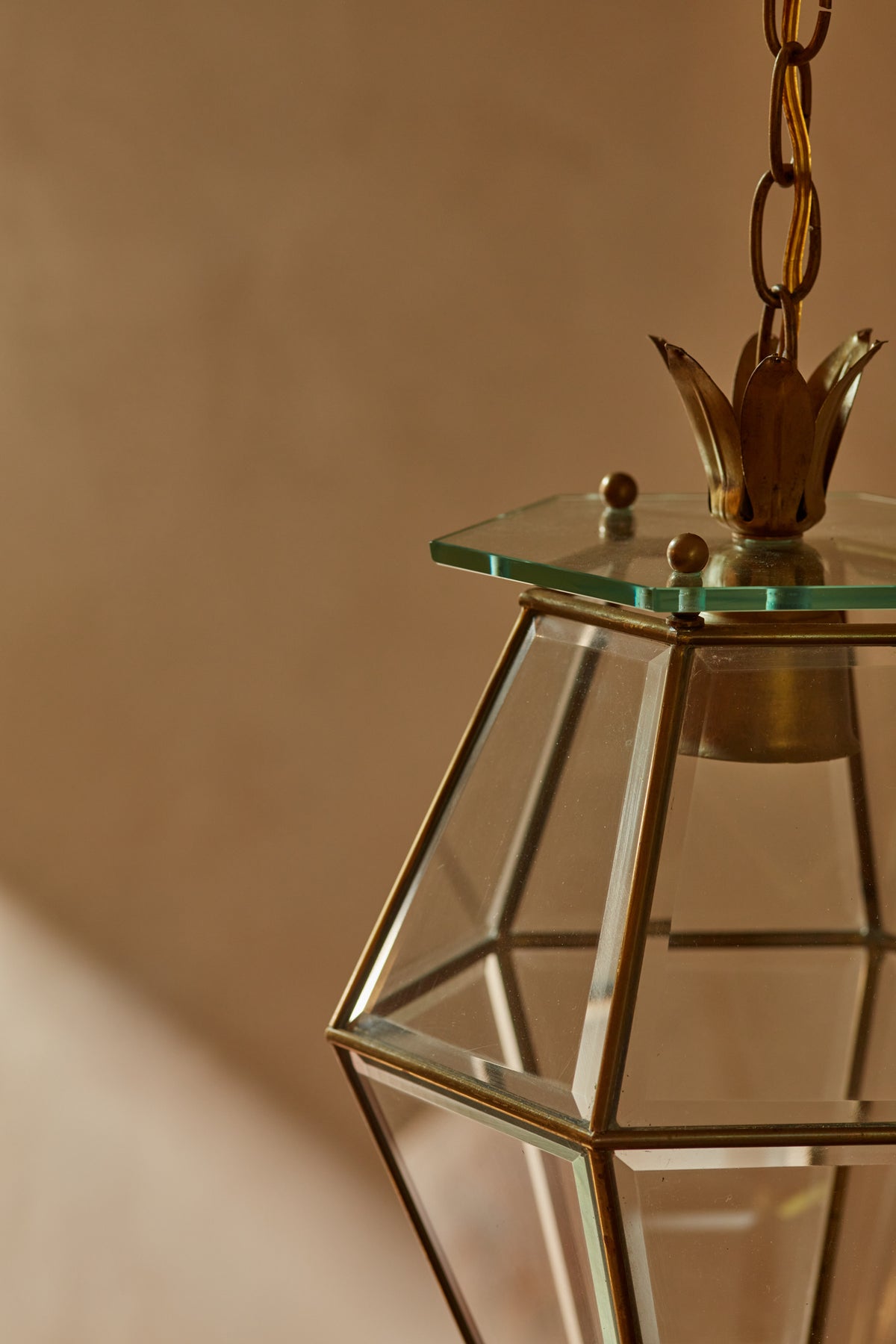 Faceted Glass Italian Pendant