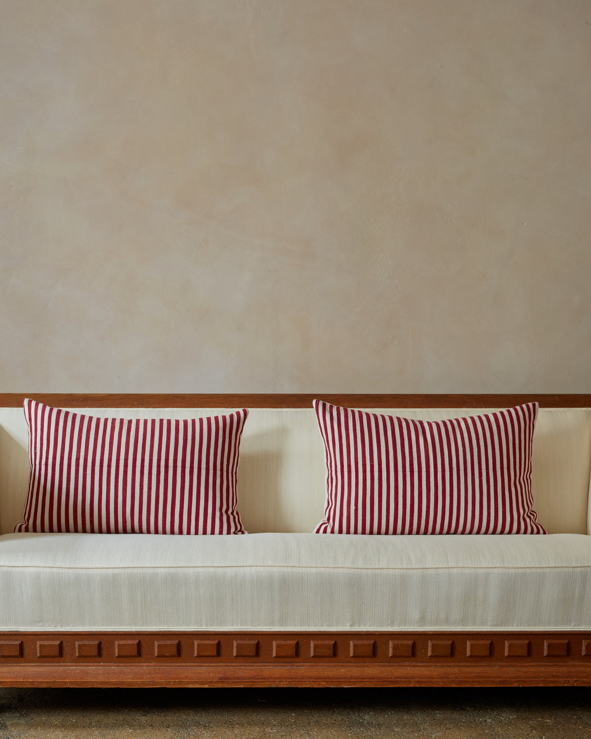 Mid 20th Century Timber Framed Splay Arm Sofa