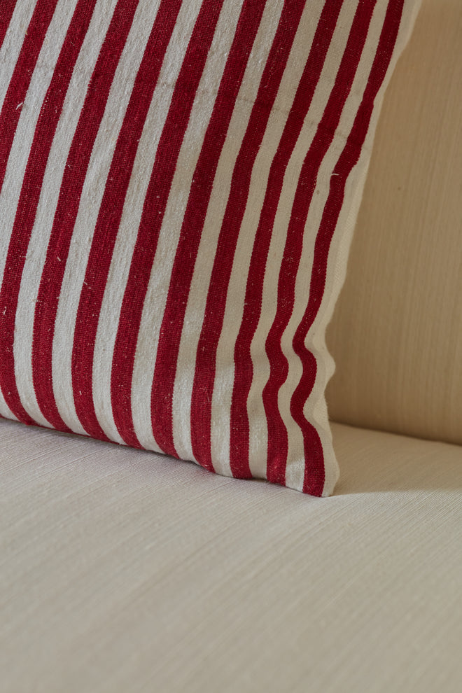 Red Striped Cushion