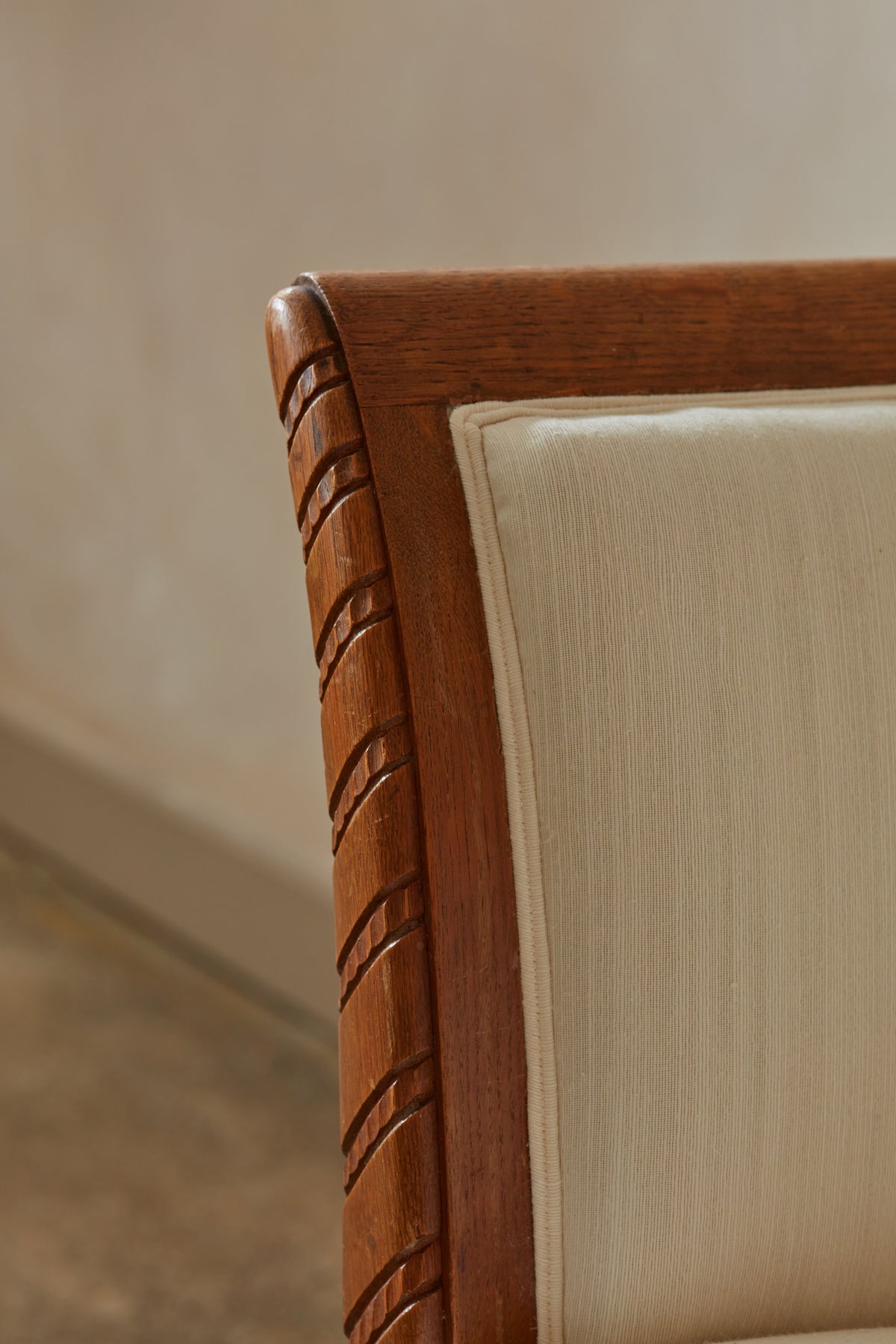 Mid 20th Century Timber Framed Splay Arm Sofa