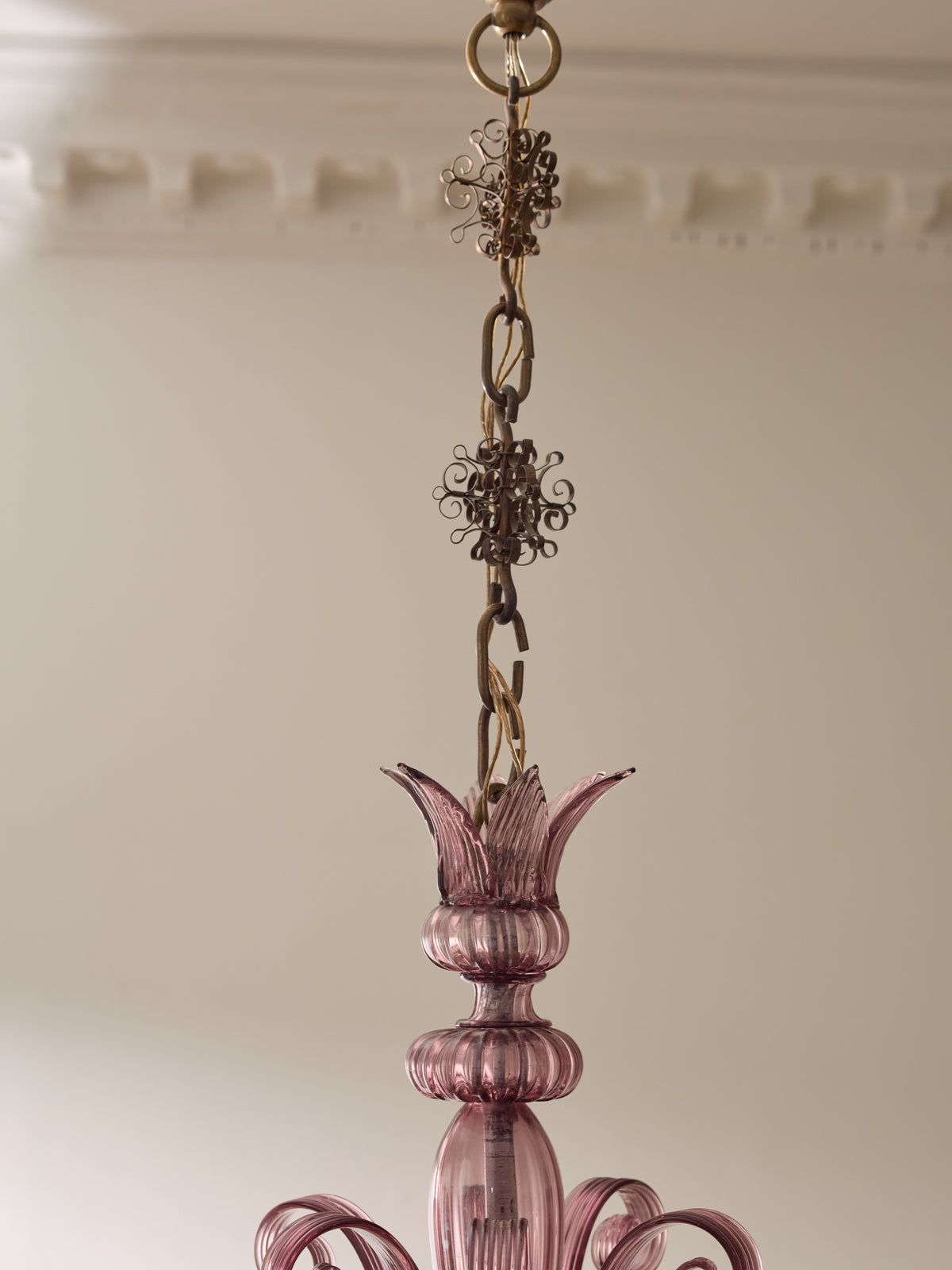 Venetian Amethyst Glass Chandelier