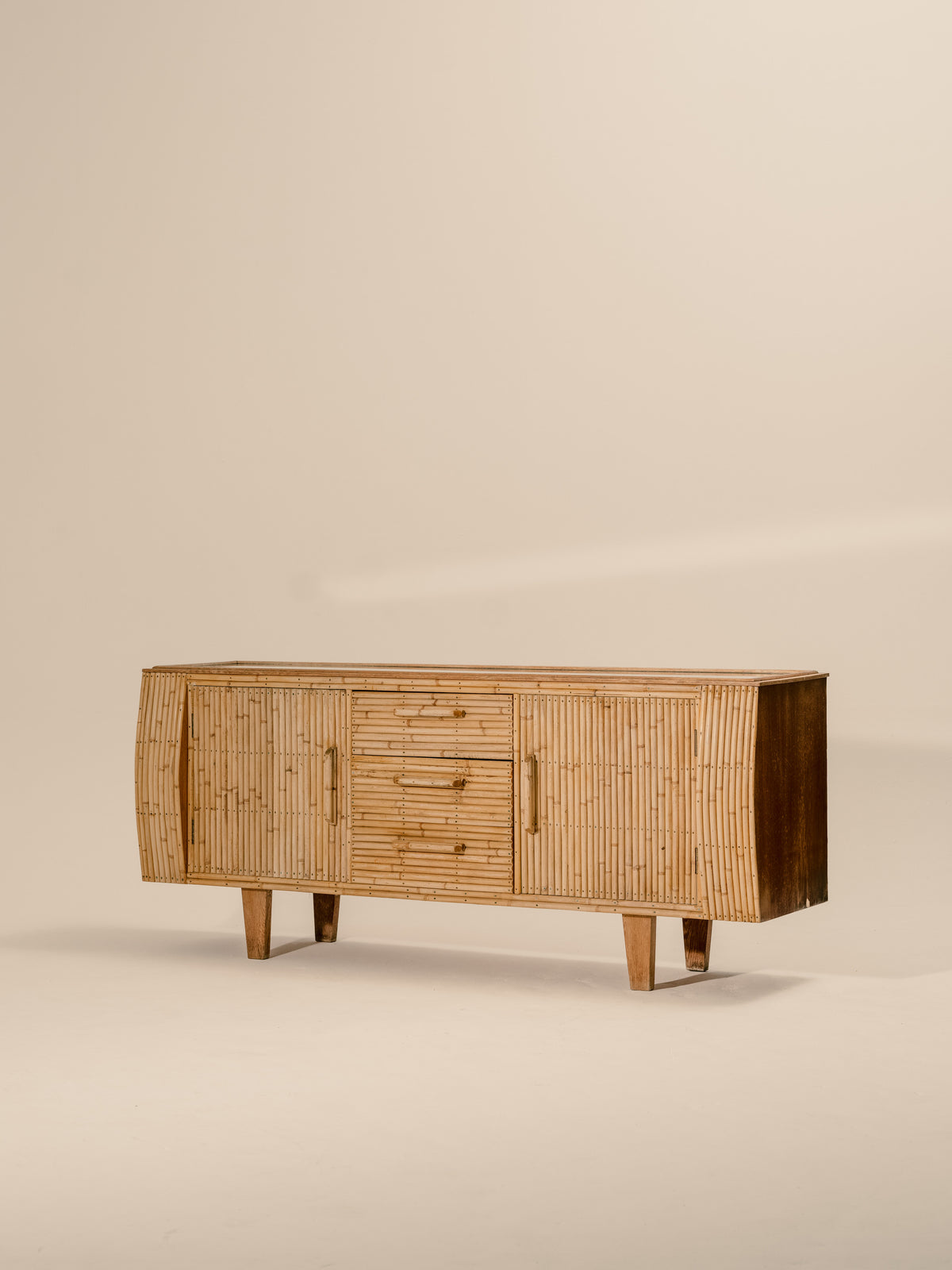 Mid-Century Bamboo Fronted Sideboard by Angraves