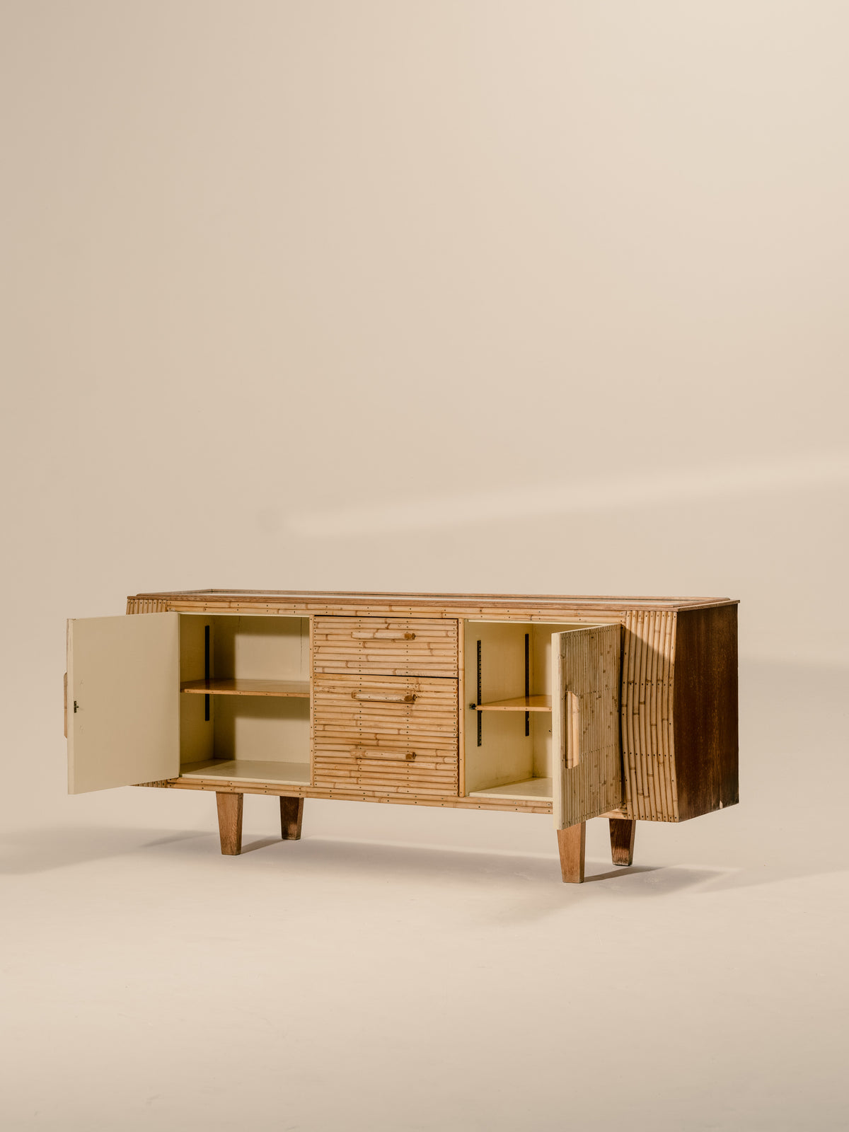 Mid-Century Bamboo Fronted Sideboard by Angraves