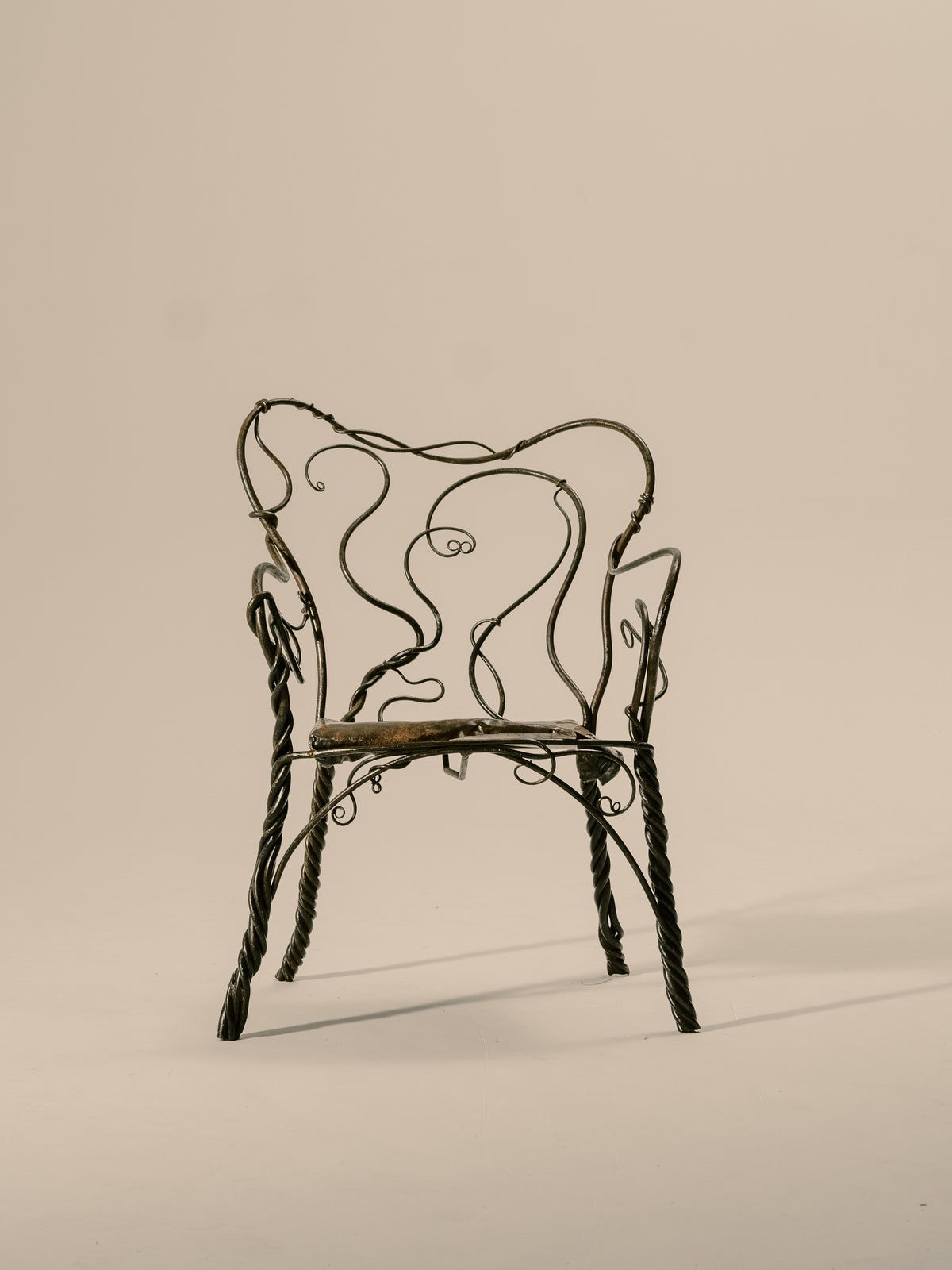 A Mid-Century, Parisian Ironwork Chair