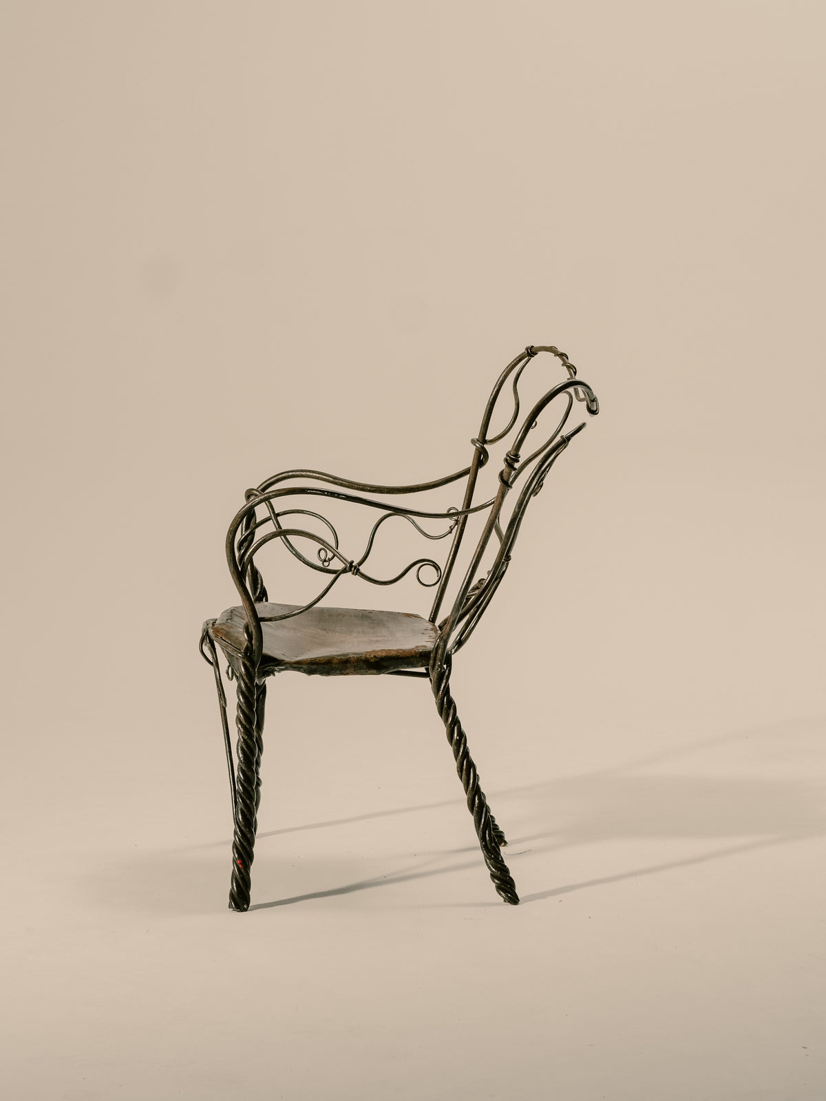 A Mid-Century, Parisian Ironwork Chair