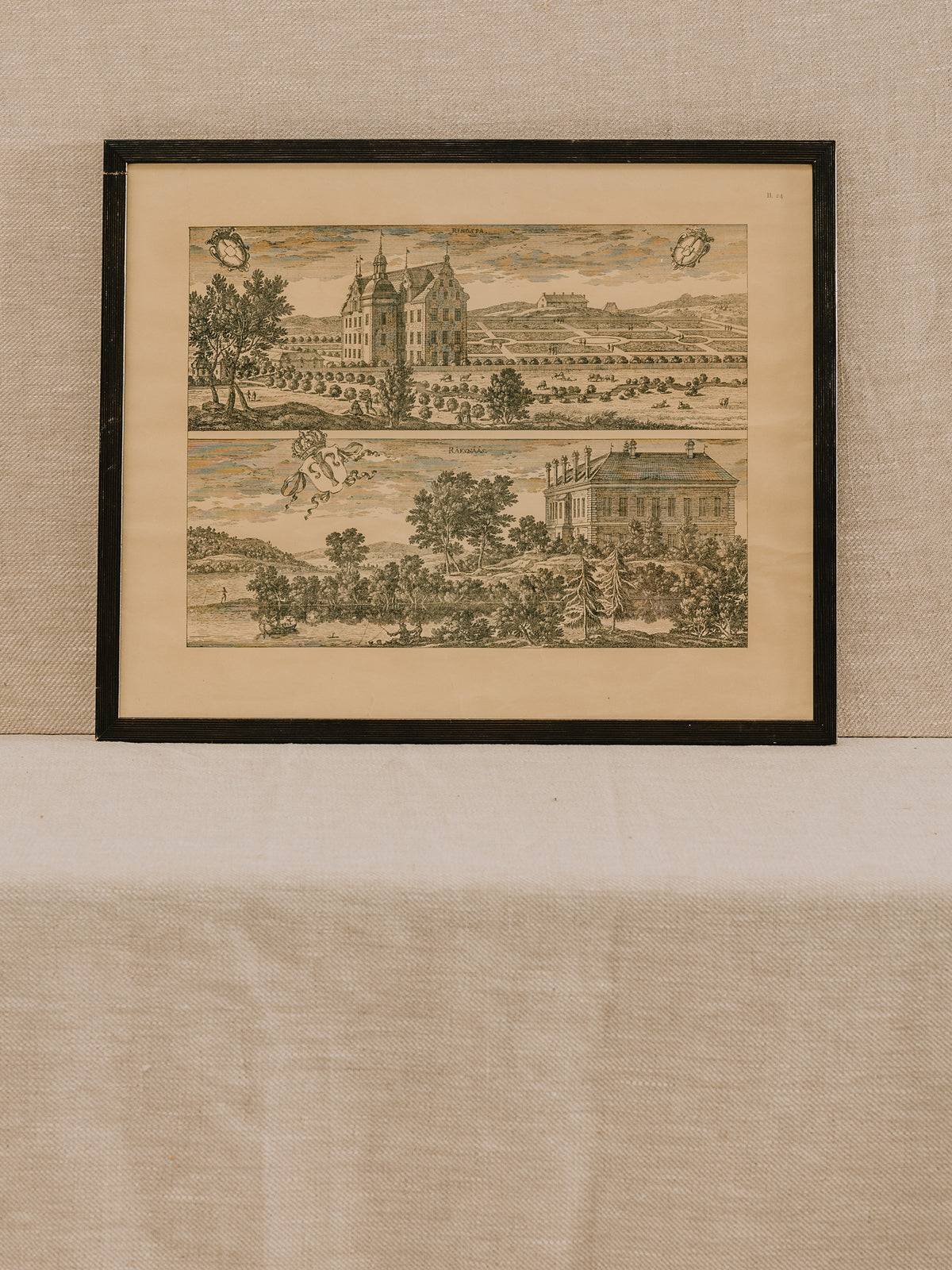 Pair of Architectural Scenic Etchings