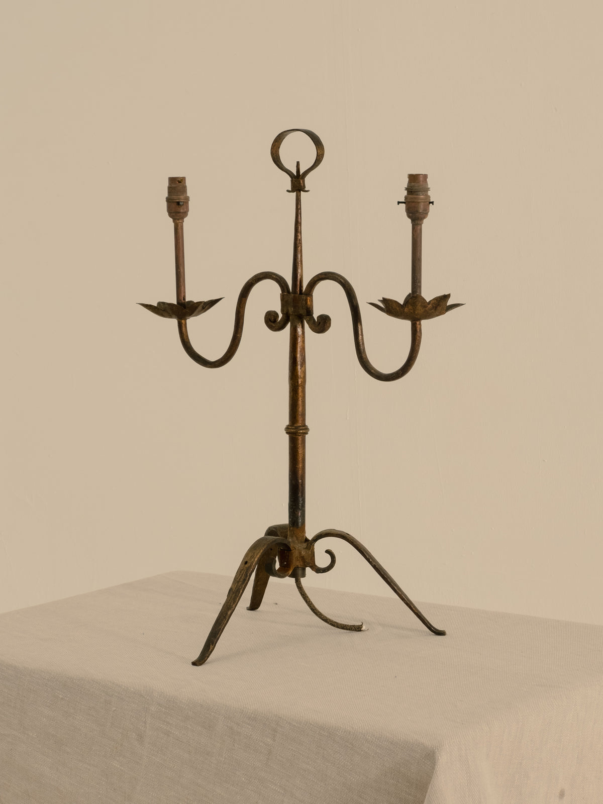 French Wrought Iron Lamp