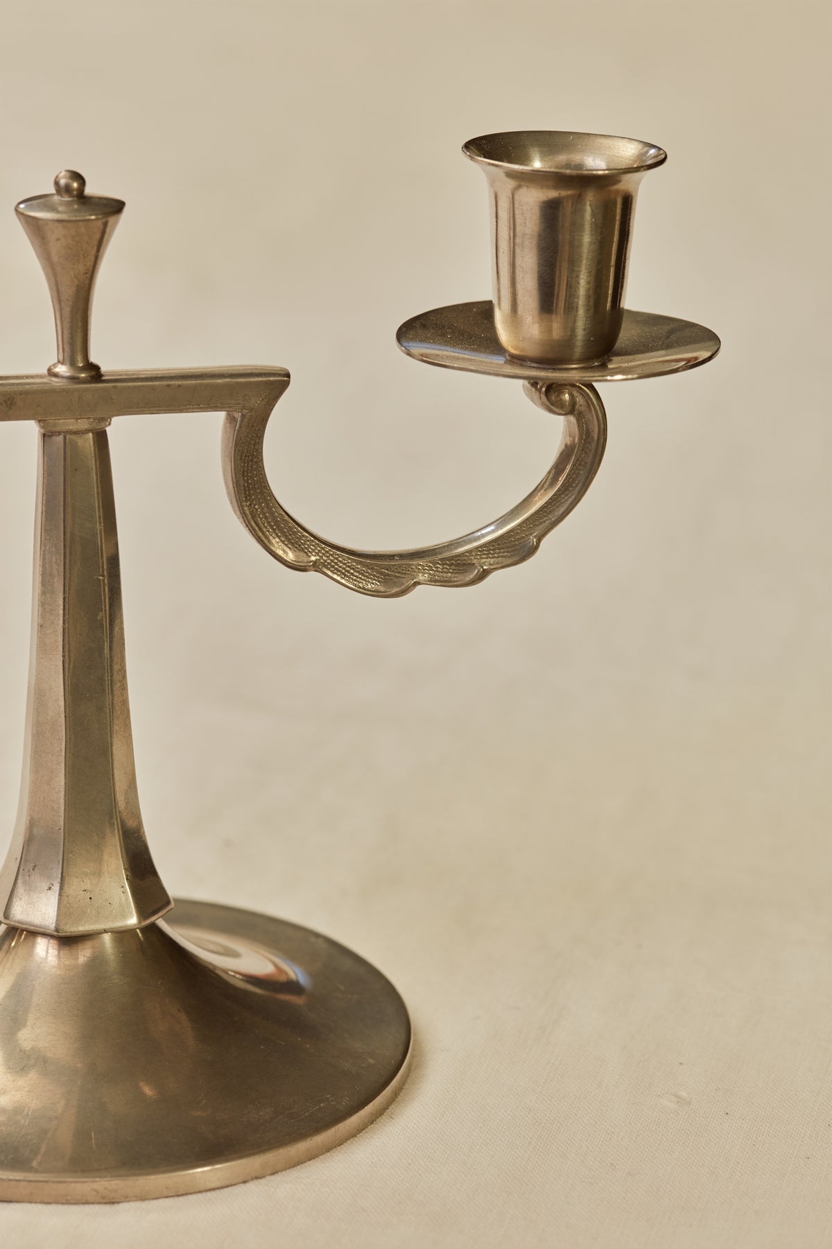 A Pair of Pewter Candlesticks for Svenskt Tenn