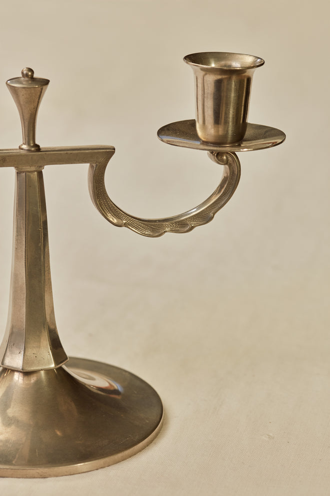 A Pair of Pewter Candlesticks for Svenskt Tenn