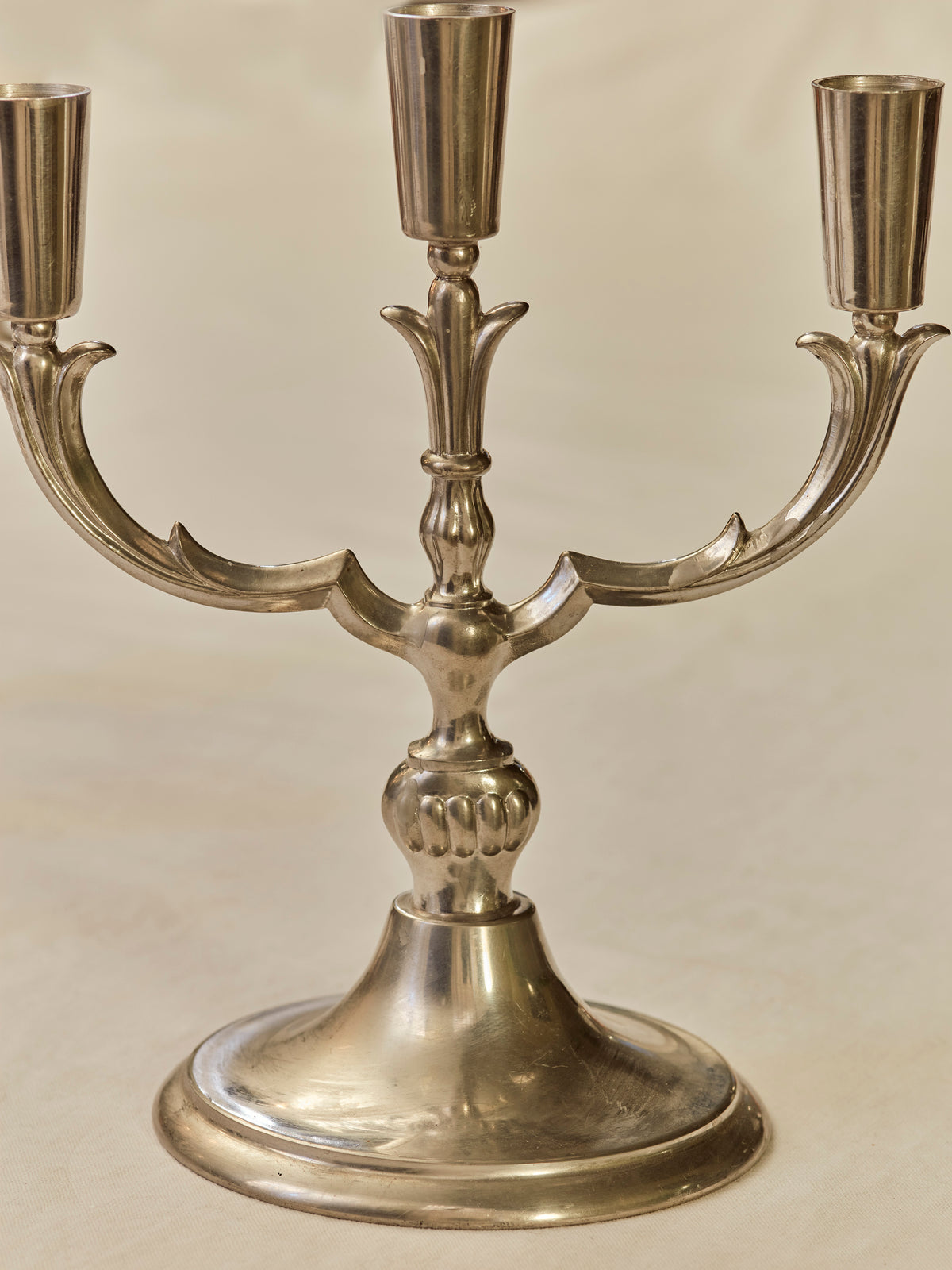 A Pair of Pewter Candlesticks for Svenskt Tenn